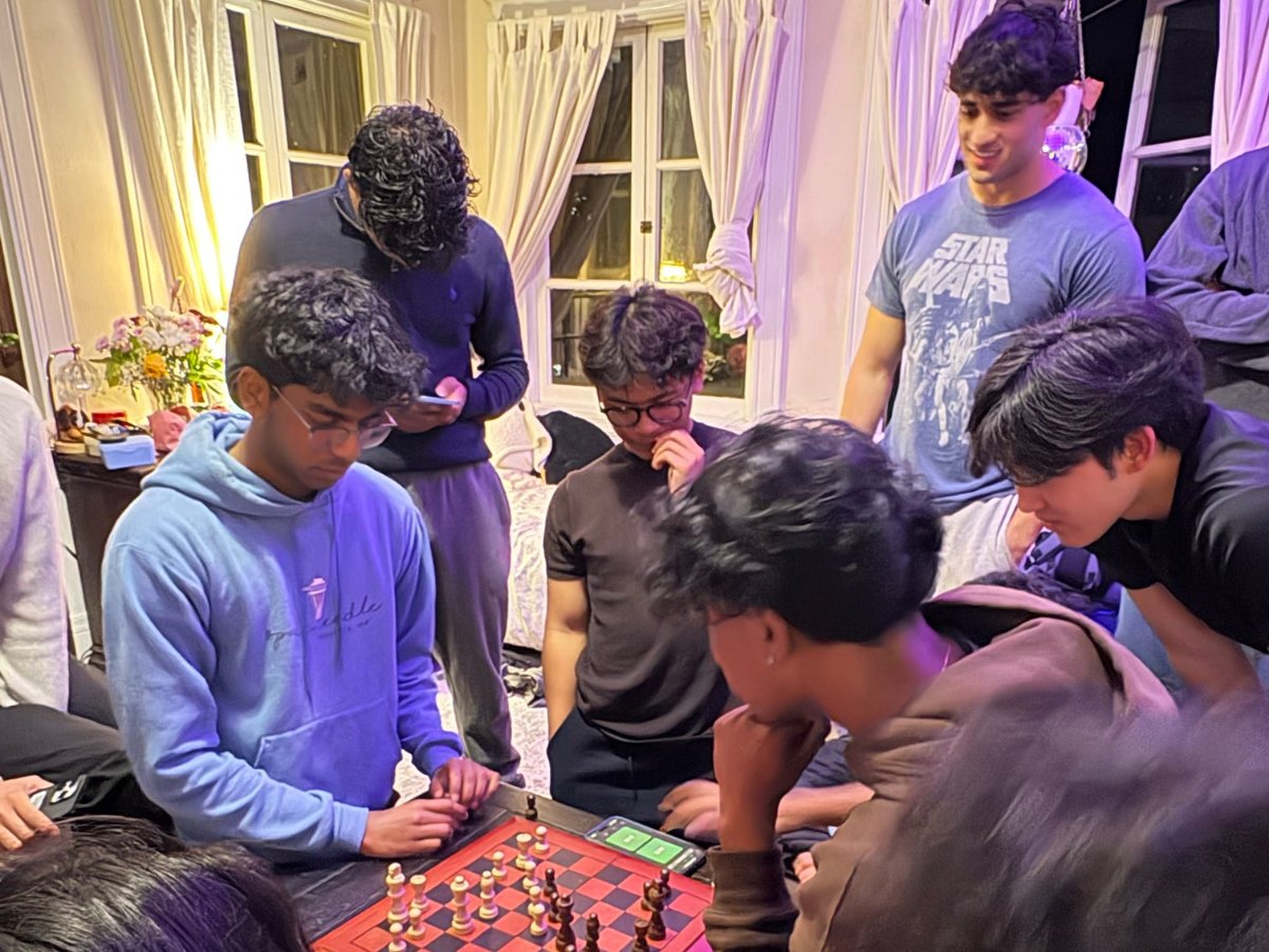 Late-night blitz game among friends