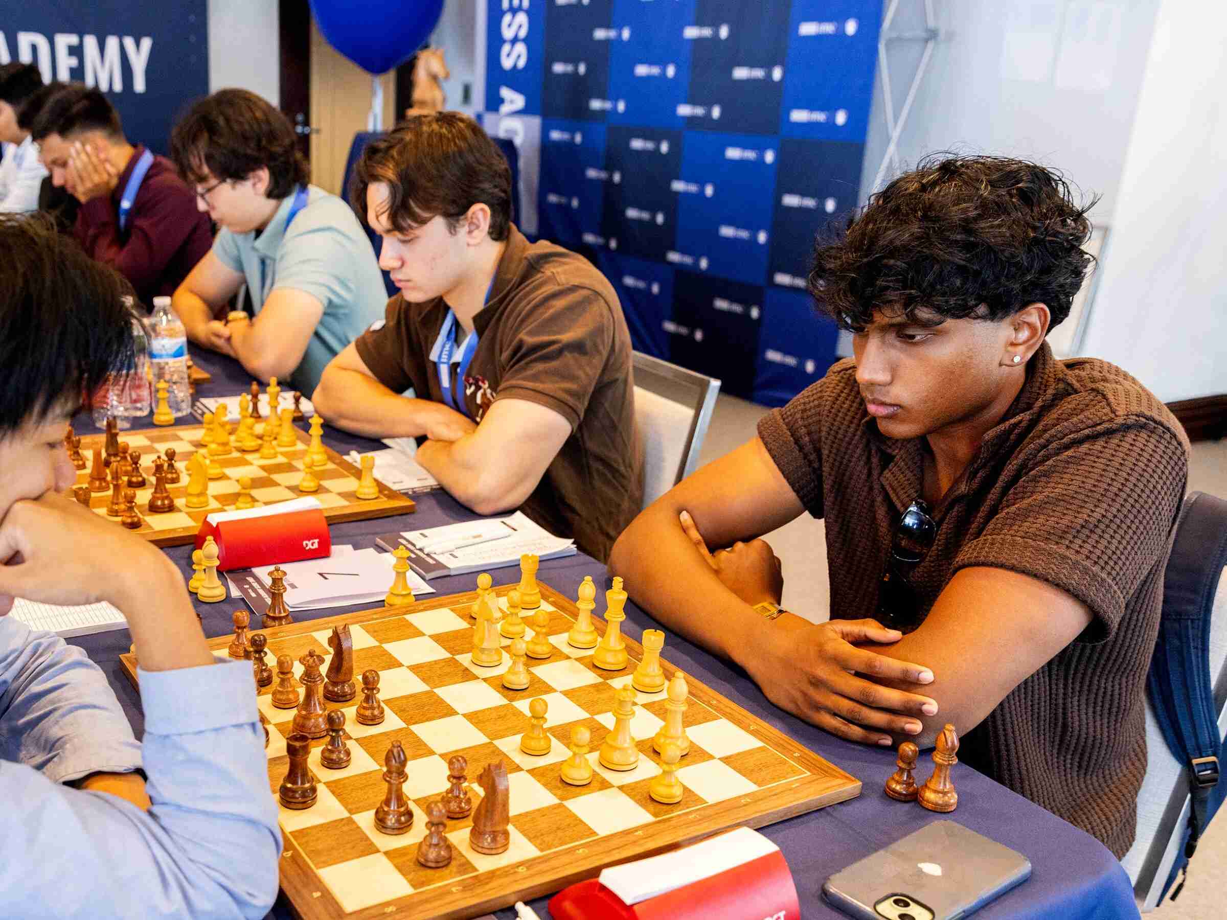 Aryan Achuthan competing at the IMC Chess Academy Championship in Chicago, July 2026